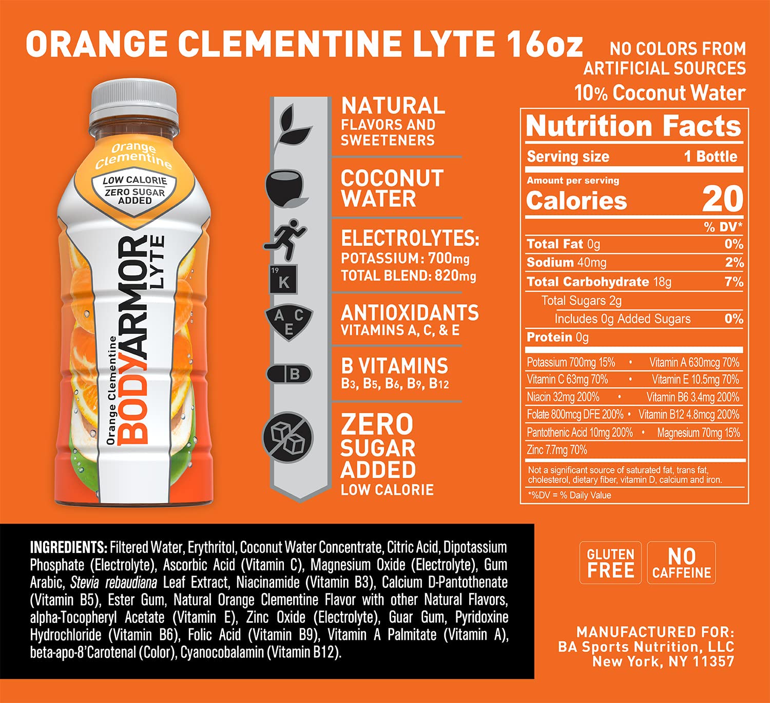 BODYARMOR LYTE Sports Drink Low-Calorie Sports Beverage， Strawberry Lemonade， Natural Flavor With Vitamins， Potassium-Packed Electrolytes， Perfect For Athletes 16 Fl Oz (Pack of 12) - Image 2